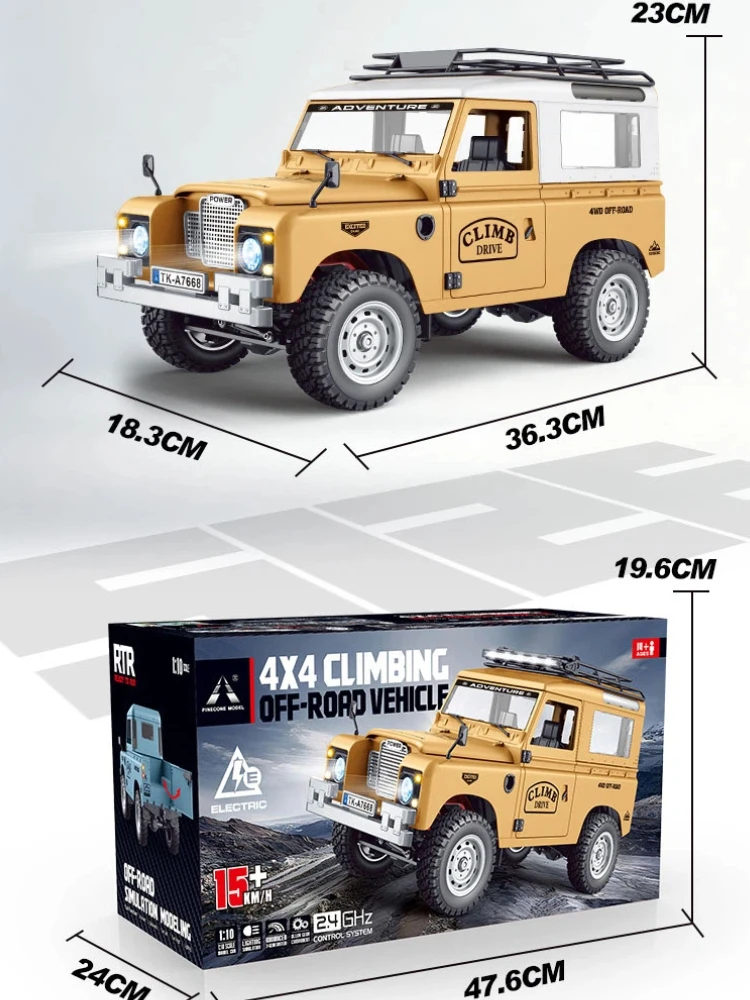 

Land Rover Defender с дистанционным управлением, масштаб 1:10, внедорожная игрушка, вездеход, радиоуправляемая машина с полным приводом