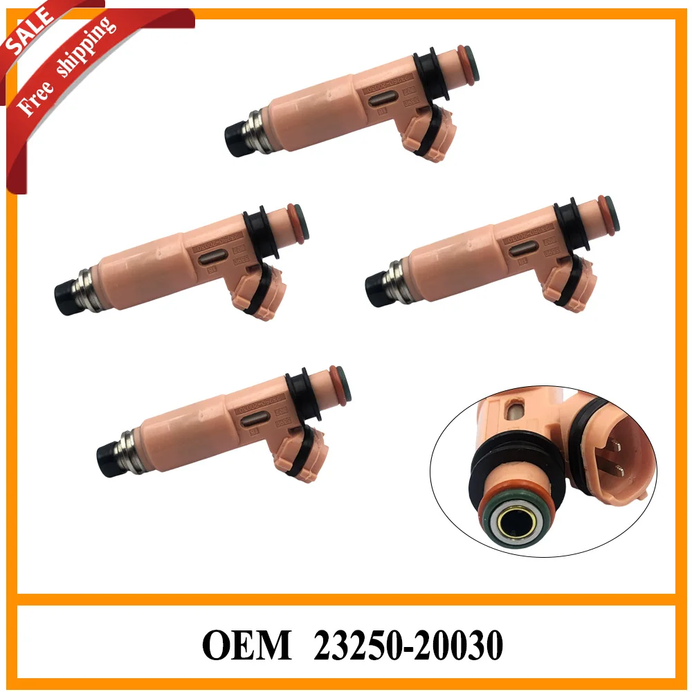 燃料インジェクター-4-個-oe23250-20030-23209-20030-トヨタ-カムリ-セナ-ハイランダー-サオラ-レクサス-es300-rx400h-rx330-30l-33l-に適しています。