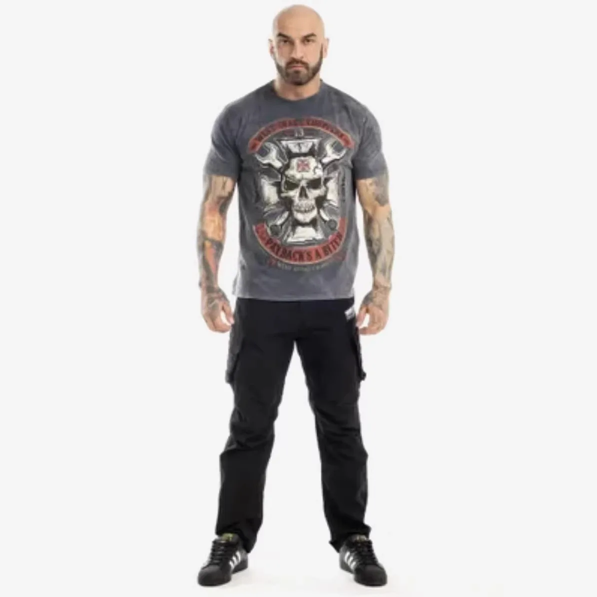 WCC West Coast Choppers- West Coast Motorcycle Washed Vintage Short-Sleeved T-Shirt