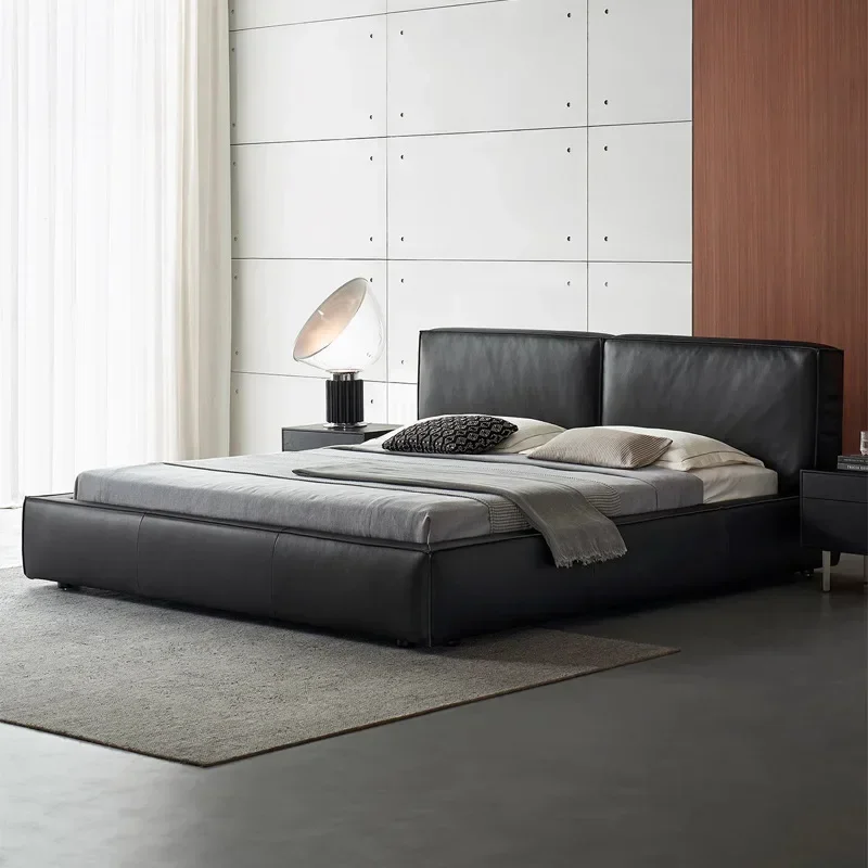 Tofu cubes leather bed first layer cowhide