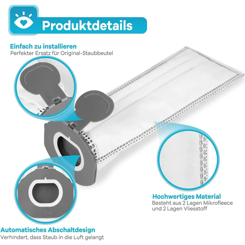 

ABNL Vacuum Cleaner Bags For Vorwerk Kobold VK7 FP7, Kobold FP7 Premium Filter Bags Replacement Parts
