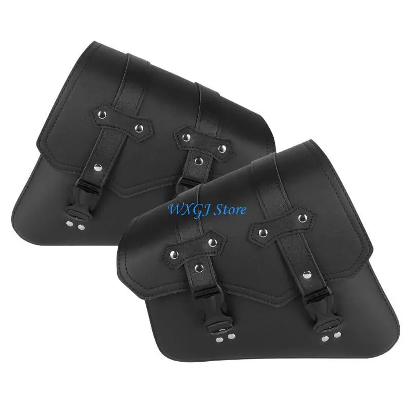 

37JE Universal Motorcycle Side Bags PU Leather Waterproof Designs Motorcycle Saddlebags Pair for Commuting & Long Rides