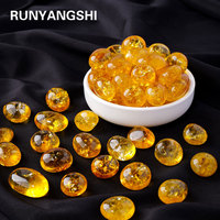 50g/Bag Natural Citrine Rolling Stones - Bulk Quartz Healing Gemstones | Gravel for Garden, Fish Tank & Decor