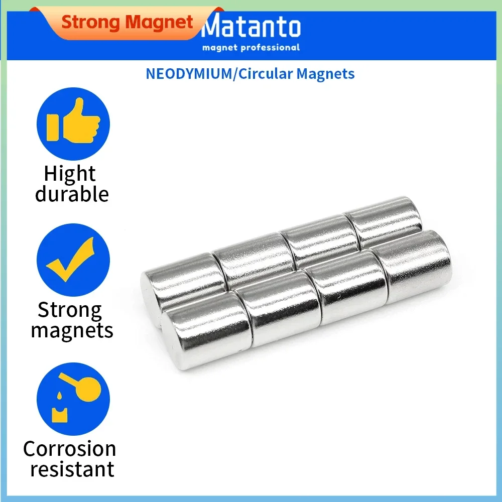 5/10/20/50/100PCS 8x10 Thick Round Strong Rare Earth Magnet N35 Neodymium Magnets 8x10mm Small Cylinder Permanent Magnet  8*10