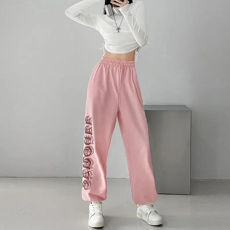 American Vintage Hiphop High Street Sports Women's Pants Korean Style Harajuku Baggy Casual Trousers Sweatpants Y2k Streetwear