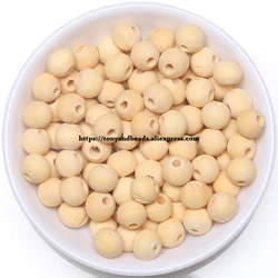 Natural Wood Wooden Round Spacer Beads 4 6 8 10MM Pick Size For Making Kids Jewelry