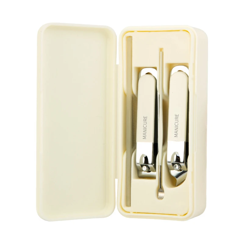 Stainless Steel Manicure Set, Portable Mini Case Nail Clippers With Ear Pick, Custom Logo Available Nail Care Grooming Tools