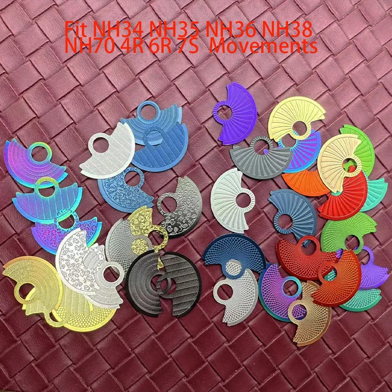 Custom NH35 Automatic Hammer Rotor Metal Patch Fits NH36 NH38 4R35 4R36 6R 7S Movement SKX007 Watch Movement Repair Guard Parts