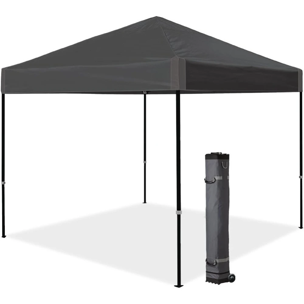 

Ambassador Instant Pop Up Canopy Tent, 10' x 10', Roller Bag and 4 Piece Spike Set,Canopy Tent