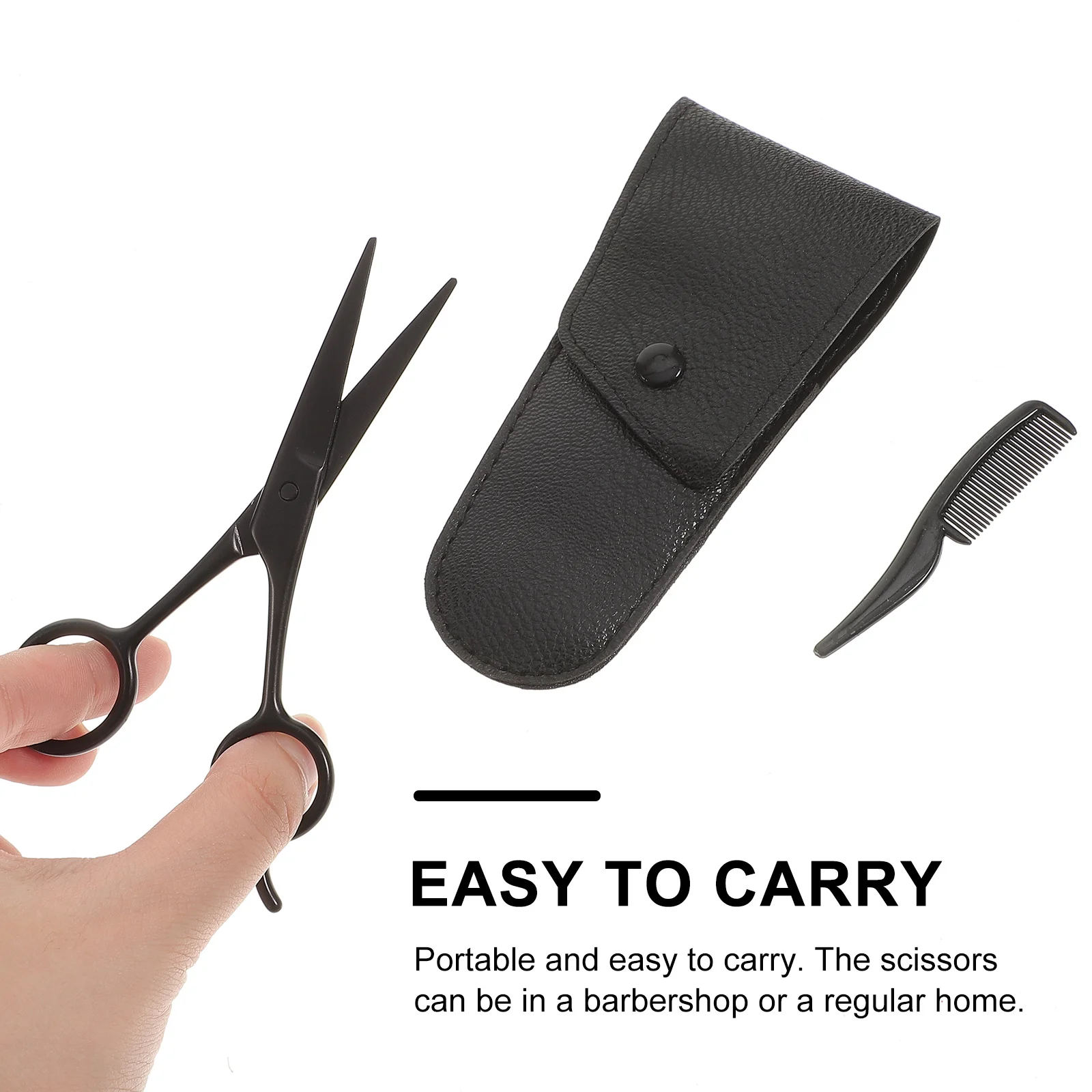 

3Pcs Beard Trimming Scissors Set Stainless Steel Mustache Shears Beard Cutter Portable Barber Home Use Mustache Scissors Set