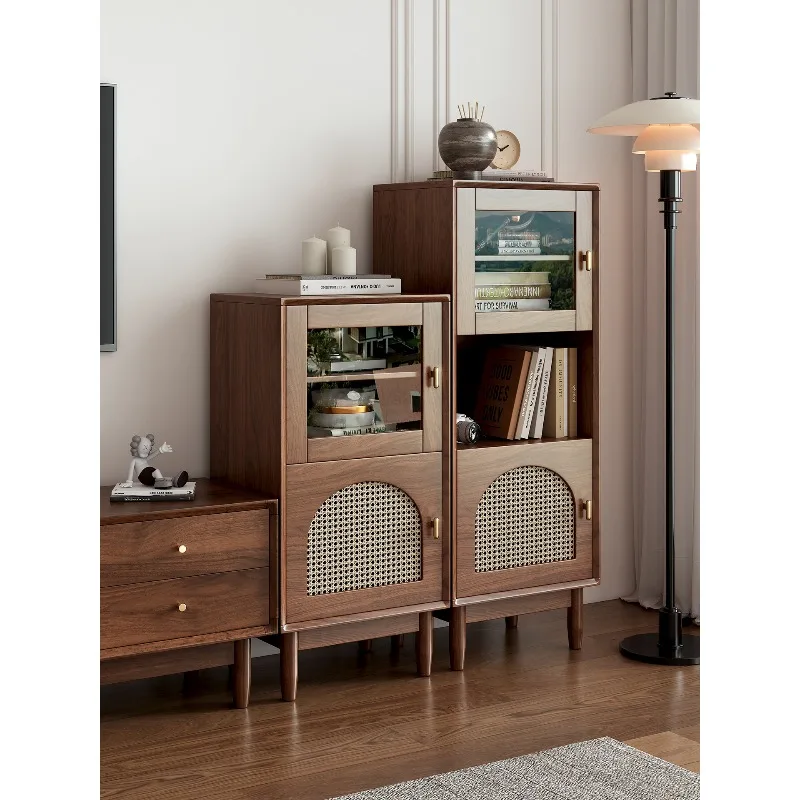 Rattan TV sideboard, living room storage cabinet, wall-to-wall integrated storage cabinet, pantry cabinet, kitchen home cabinet