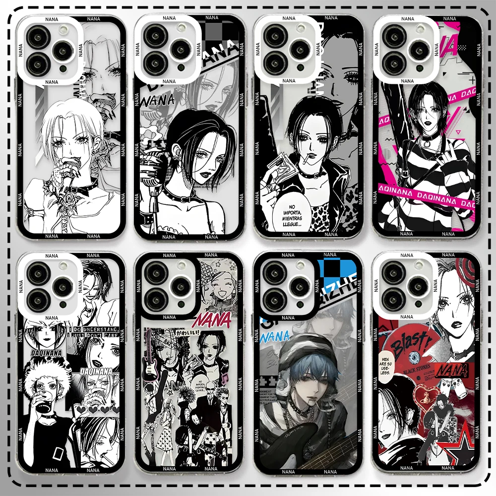 Fashion Oosaki N-Nana Phone Case for Samsung S24 S23 S22 S21 S20 S10 FE Note20 Note10 Plus Ultra Lite 5G Clear Soft TPU Cover