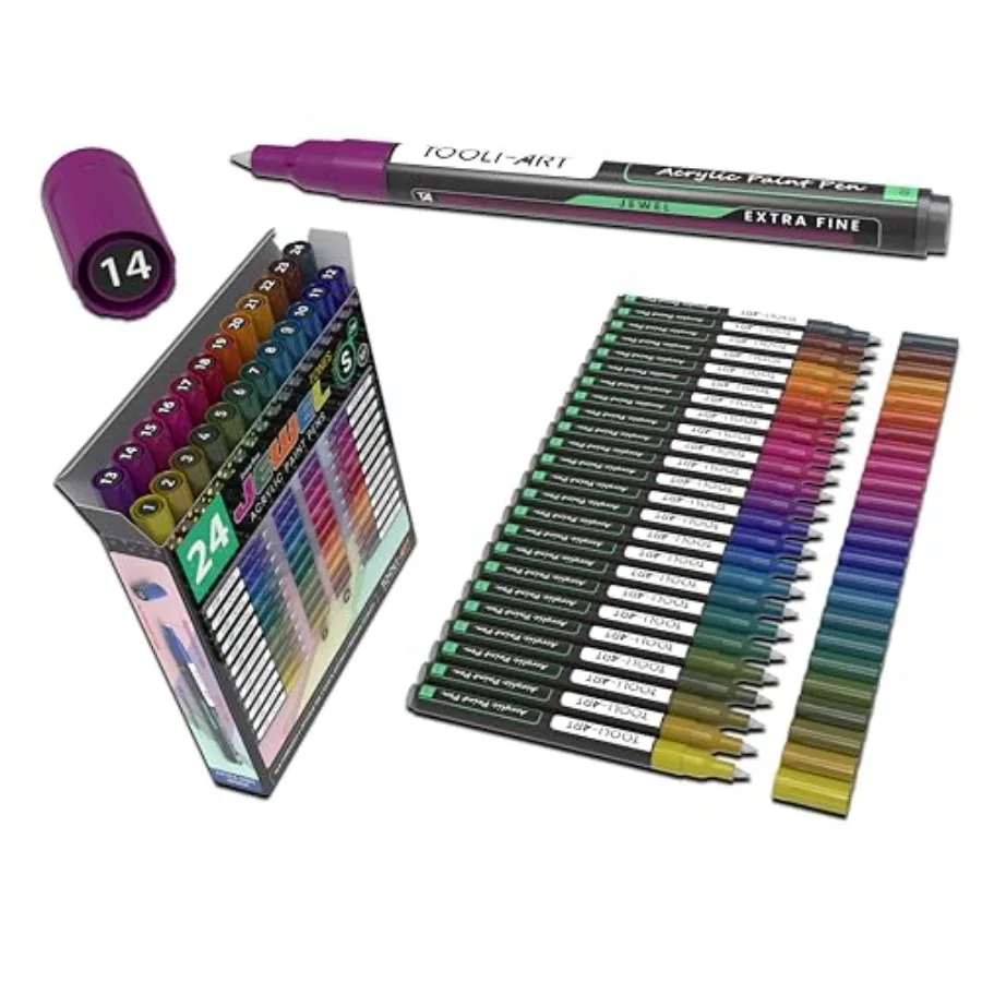 

【Spot goods】Acrylic Paint Markers Paint Pens Special Colors Set For Rock Painting Canvas Fabric Glass Mugs Wood Ceramics Plasti