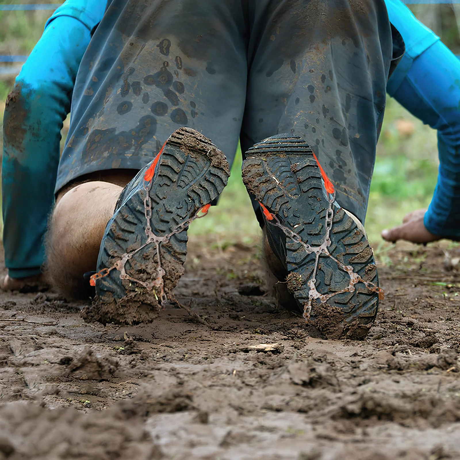 

2pcs Shoe Chains For Hiking Camping Climbing Anti-Slip Traction Winter Sports Outdoor Adventure Crampons Boots Snow