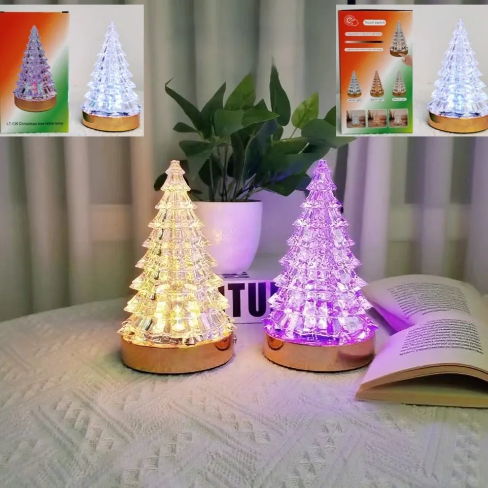Luminous Colorful Crystal Christmas Tree Creative Night Light Christmas Gift Decoration Atmosphere Light