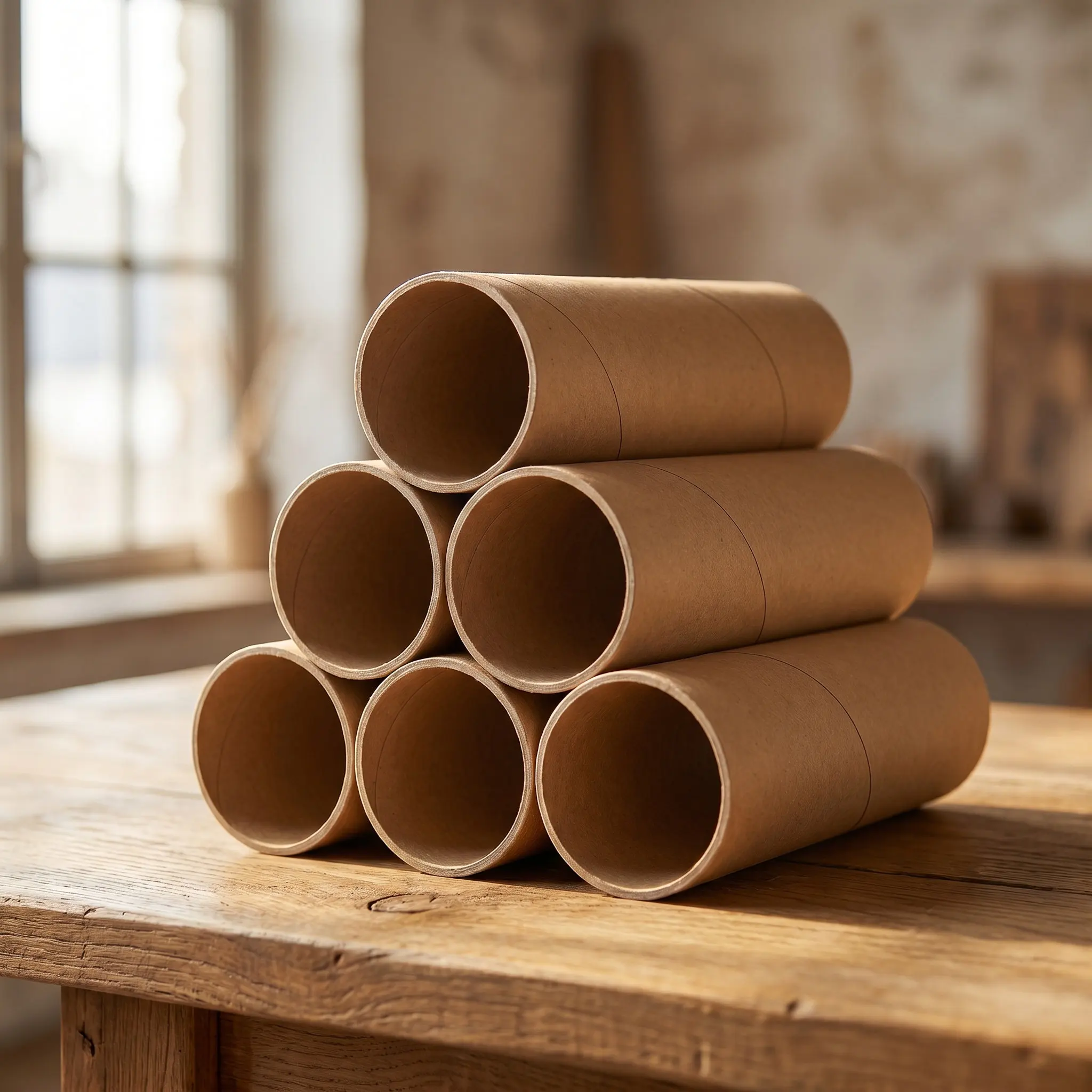 30Pcs Round Craft Cardboard Tubes 4x1.6 Inch Heavy Duty Cylindrical Paper Roll for Wool Ribbon Dried Flower Storage DIY