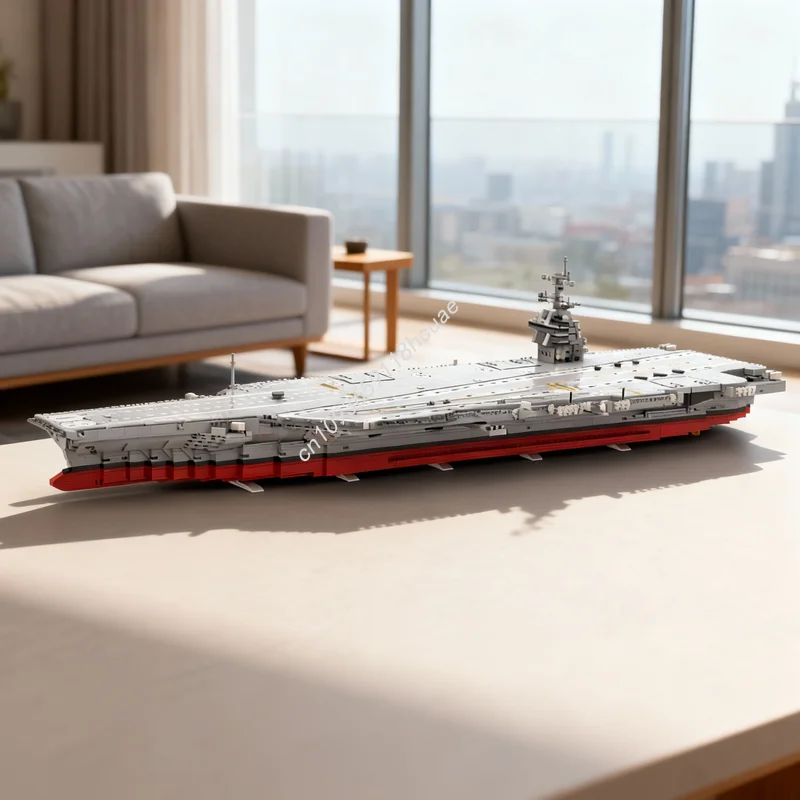 

4980 деталей MOC Creator: Модель авианосца USS Enterprise CVN, конструктор, развивающая игрушка, идея для подарка на Рождество и День рождения