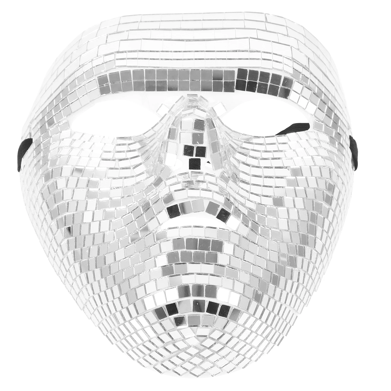 

Glitter Mask Ball Party Prop Face Halloween Masquerade Silver Color Decorative Reusable Costume Party Accessories