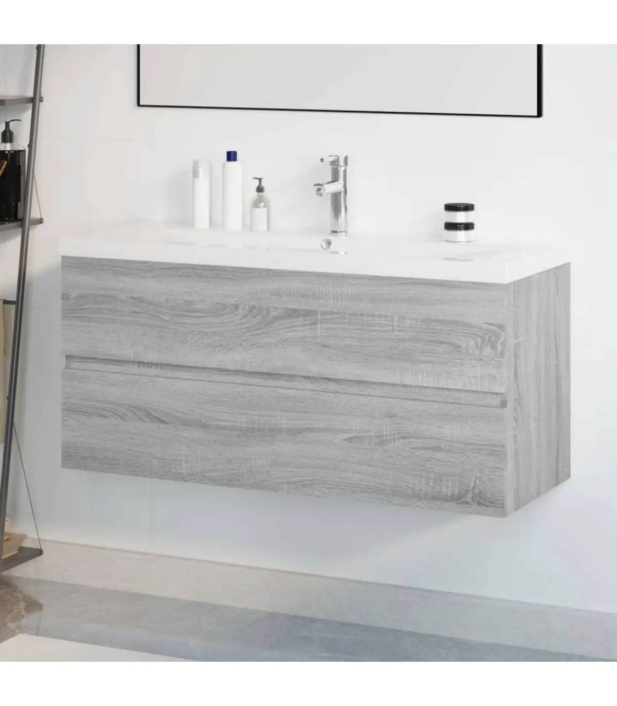 Bathroom vanities bathroom cabinet with sink Sonoma gray plywood