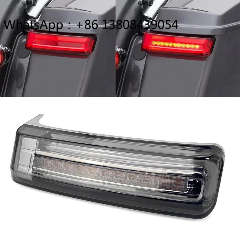 Motorcycle LED Saddlebag Run/Brake/Turn Lamp Plastic Red for Street Road Electra Tri Glide King FL Bagger 2014 up