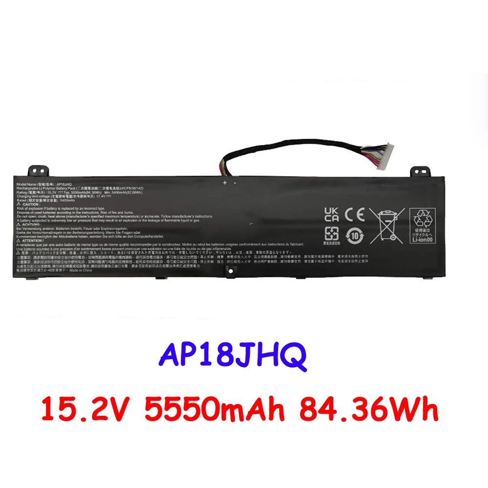 Laptop Battery For AP18JHQ KT00408001 KT.00408.001 15.2V 5550mAh 84.36Wh New