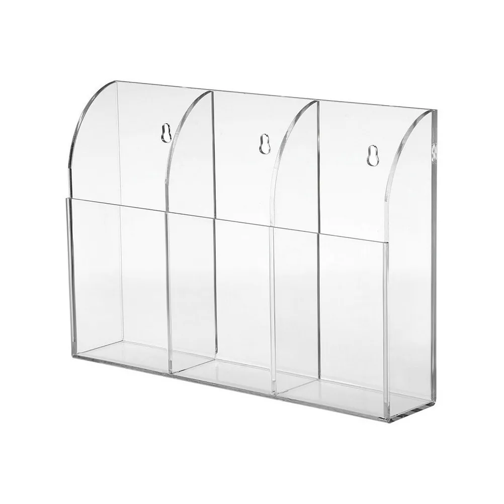 Acrylic Remote Controller Storage Rack Holder Organizer Wall Mount Marker Pen Holder Transparent Multifunctional