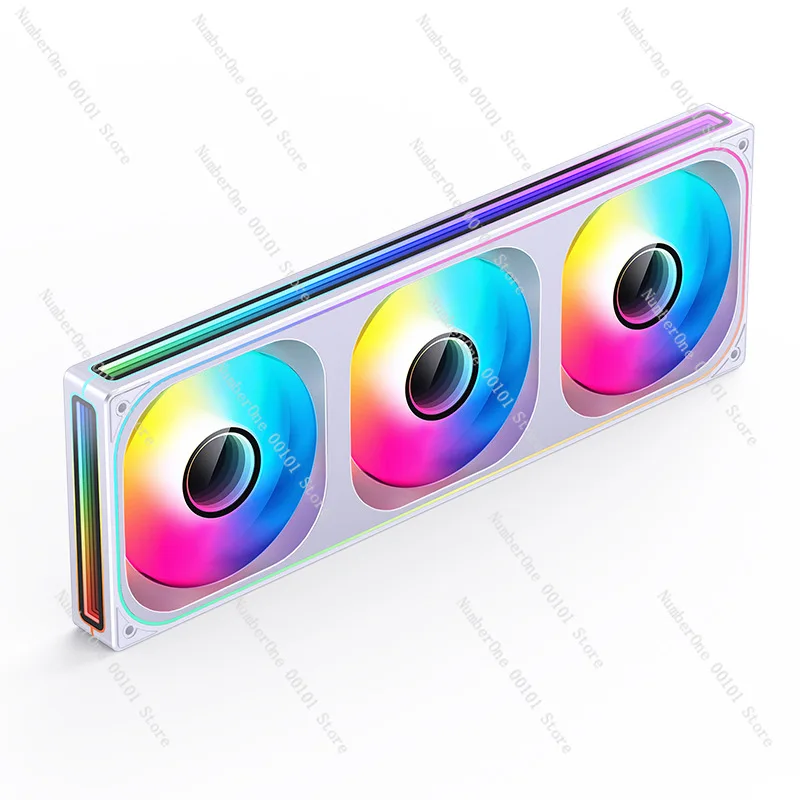 Integrated cooling fan light pwm four-sided infinite mirror 12cm chassis silent