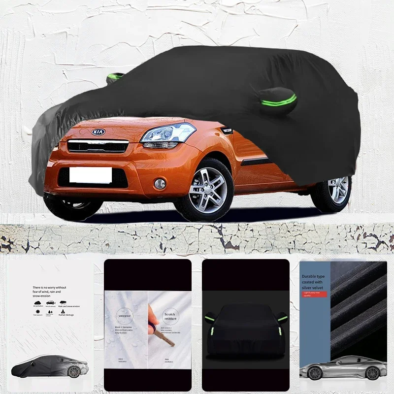 

For Kia Soul Anti-UV Sun Shade Rain Snow Resistant Dustproof Car umbrella Black cover Full Car Cover Outdoor Protection