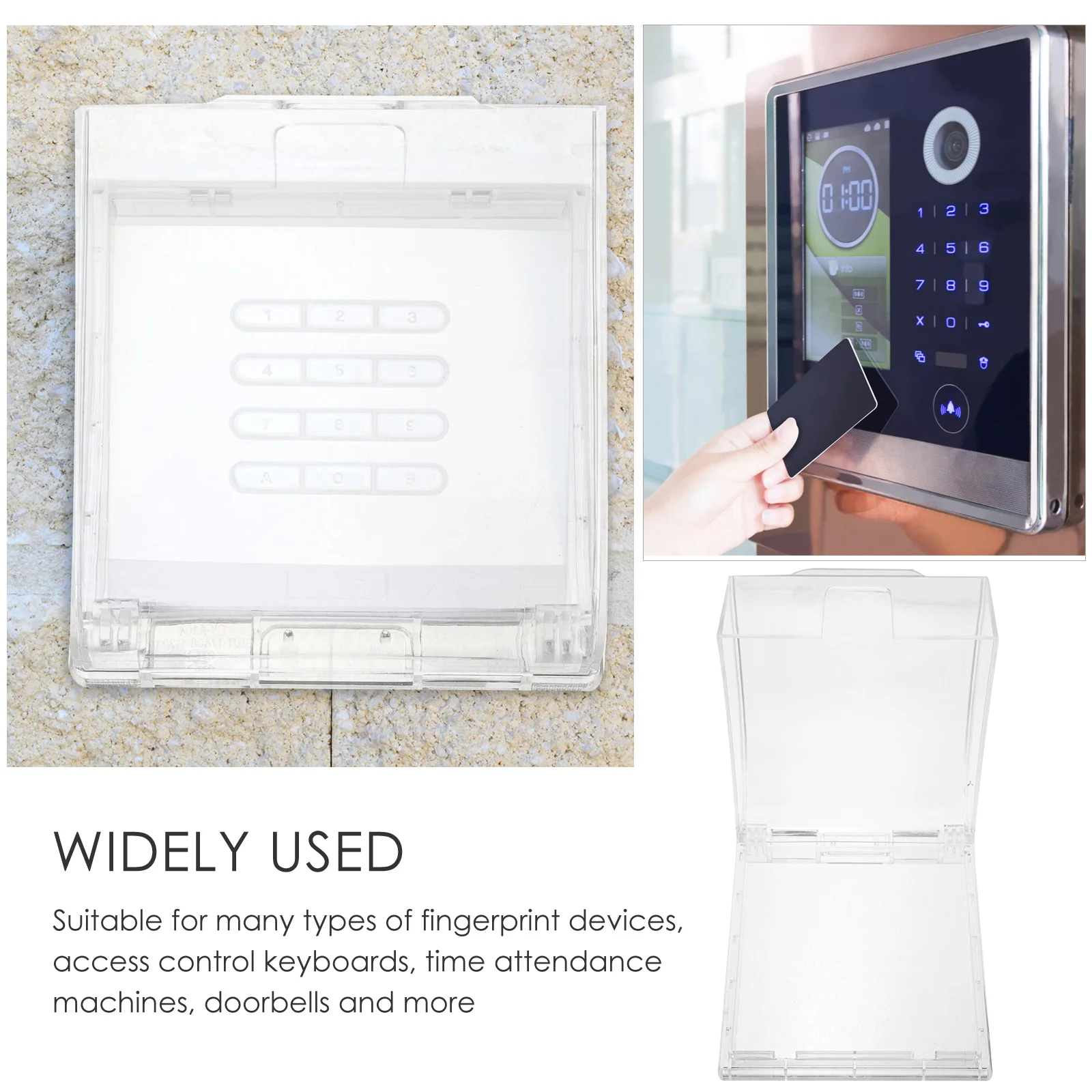 

Doorbell Cover Weatherproof Outdoor Protector Clear Transparent Waterproof Box Splashproof Door Access Control Hood Electronic