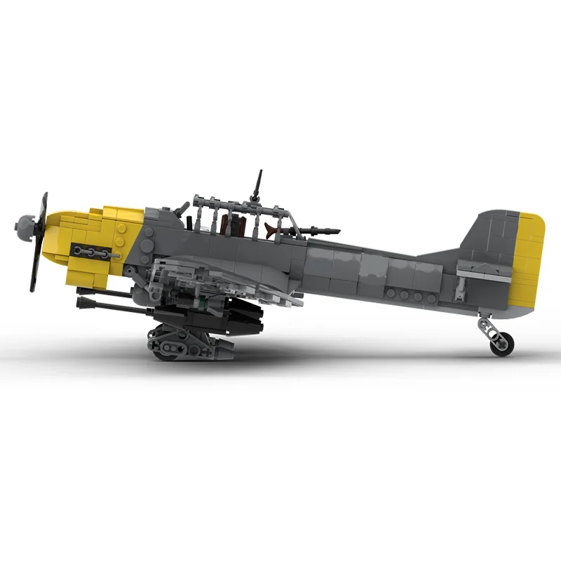 639 قطعة MOC Junkersed Ju-87 Stuka B-2 الكلاسيكية الحرب العالمية الثانية منفذها طائرة نموذج لتقوم بها بنفسك نموذج اللبنات عيد ميلاد اللعب هدية