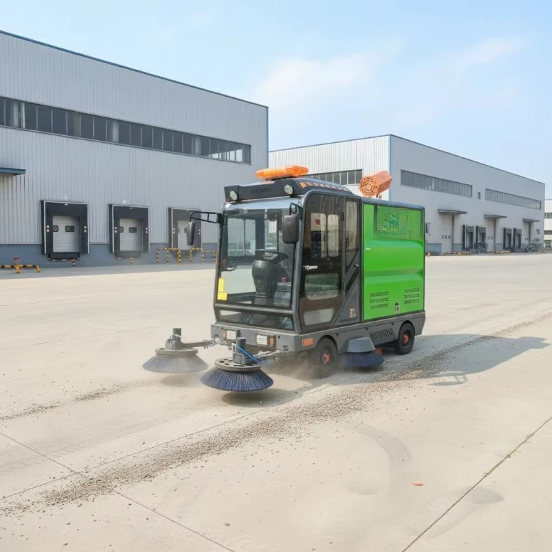 Electric Motor Vacuum Road Street Cleaning Sweeper Garbage Truck Buildings Logistics Centers Car Parks Large Area