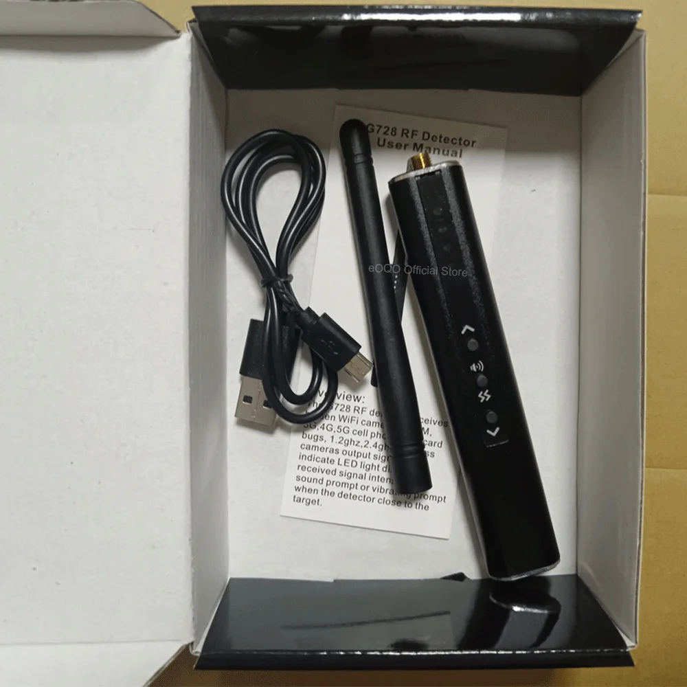 

G728 Антишпионский беспроводной детектор радиочастотных сигналов Шпионская камера обнаруживает ошибки GSM Audio Finder GPS-трекер Анти-скрытая камера Сканер сигнала