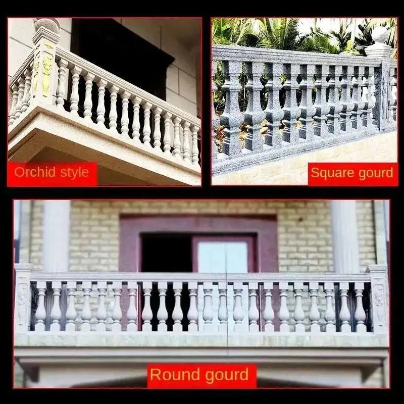 Home Garden Balcony Guardrail Vase Column Roman Column Molds Modern Cement Railing Building Mold European Villa Fence Handrail view 5