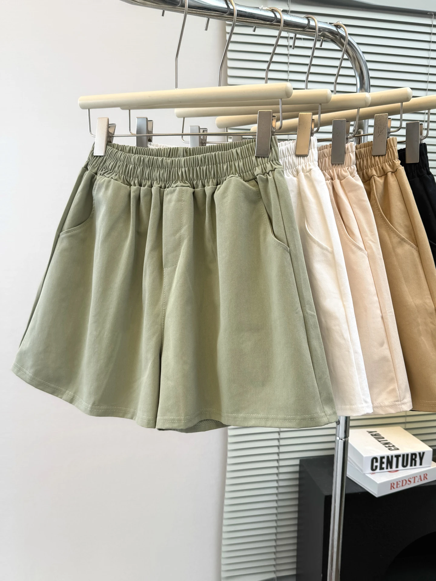 

High Waist Wide Leg Cotton Shorts Women's Casual Home Wear Korean Style Summer Fashion Sporty Workwear Trendy Miniature Size