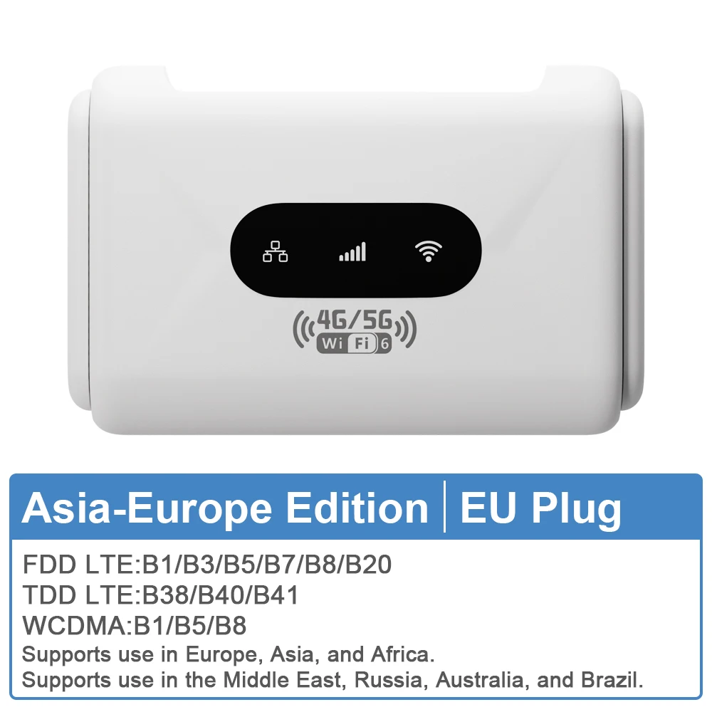 WiFi6 Router 4G LTE Router 300Mbps Modem 4G WiFi Draagbare Router Compatibel met 5G SIM-kaarten Zonder Contract