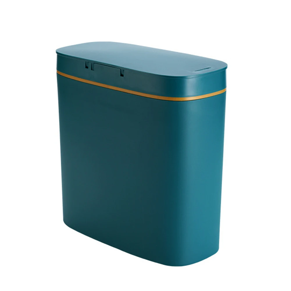 

14л интеллектуальный бесконтактный мусорный бак IPX5 водонепроницаемый автоматический датчик движения мусорная корзина для ванной комнаты кухня узкое пространство