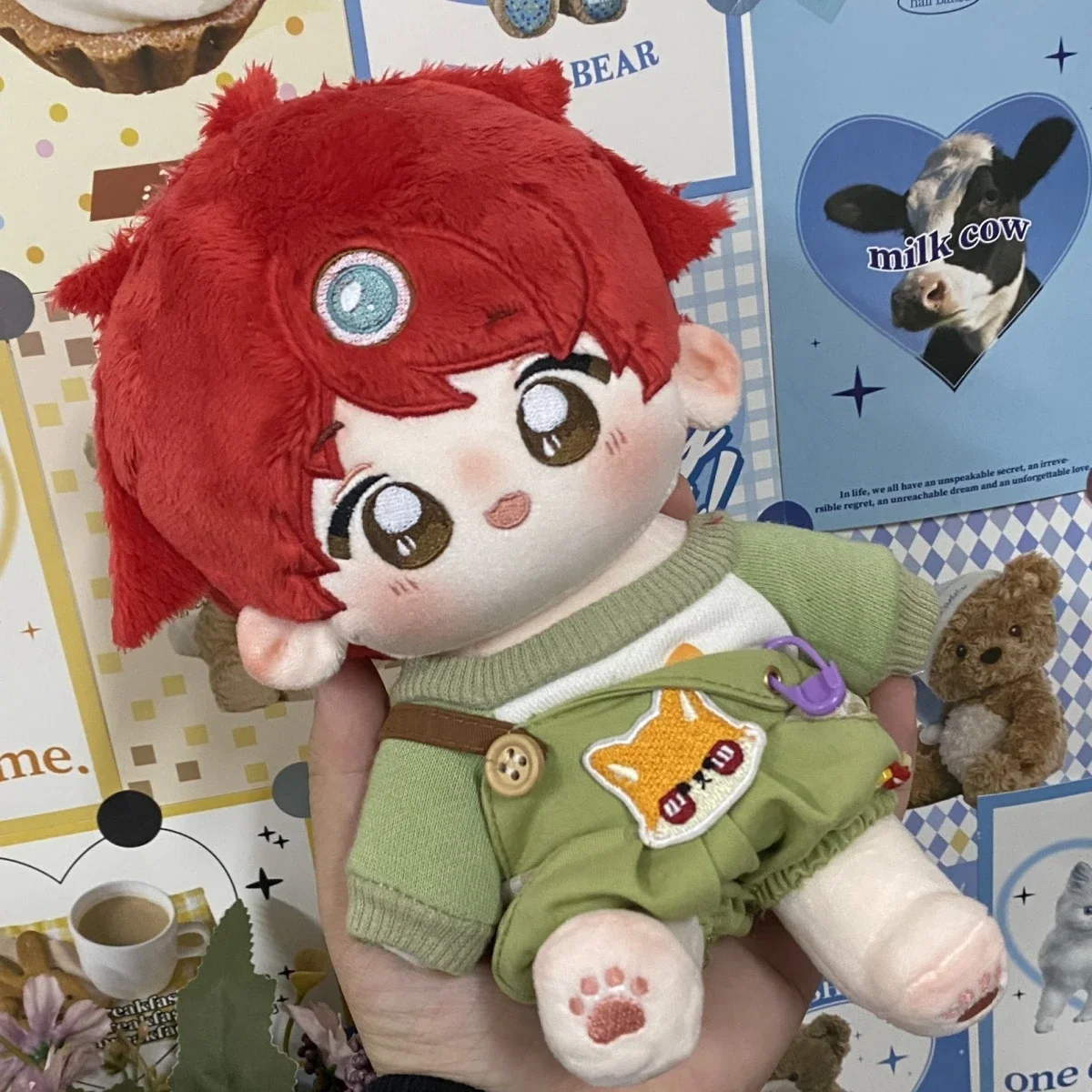 

20cm Diluc Genshin Impact Cotton Dress-up Doll COS Cartoon Stuffed Plush Toys Children's Fans Adults Cute DIY Collectible Gifts