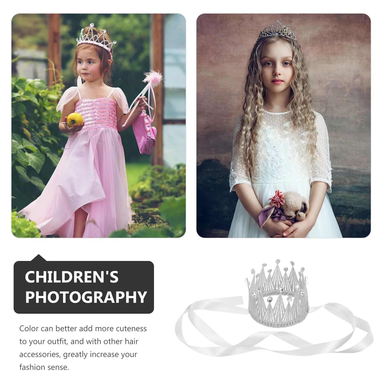 

Детская корона, лента, галстук, принцесса, день рождения, головной убор с короной для маленьких девочек, детский подарок, диадемы для девочек, детский головной убор