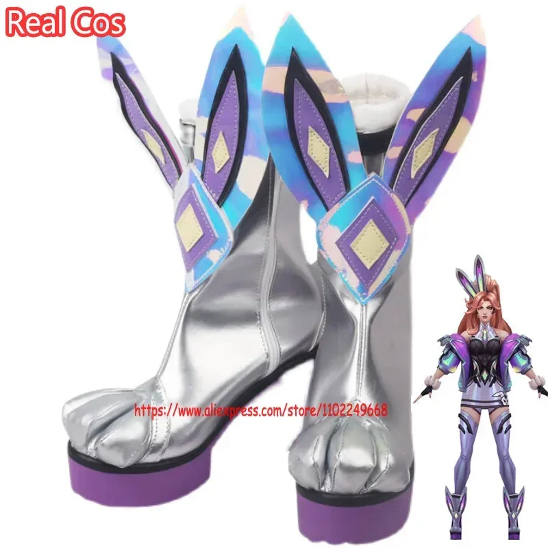 

RealCos LOL Battle Bunny Miss Fortune Cosplay Shoes Game LOL Cosplay Shoes Sexy Women Shoes High Boots Heels Halloween Shoes