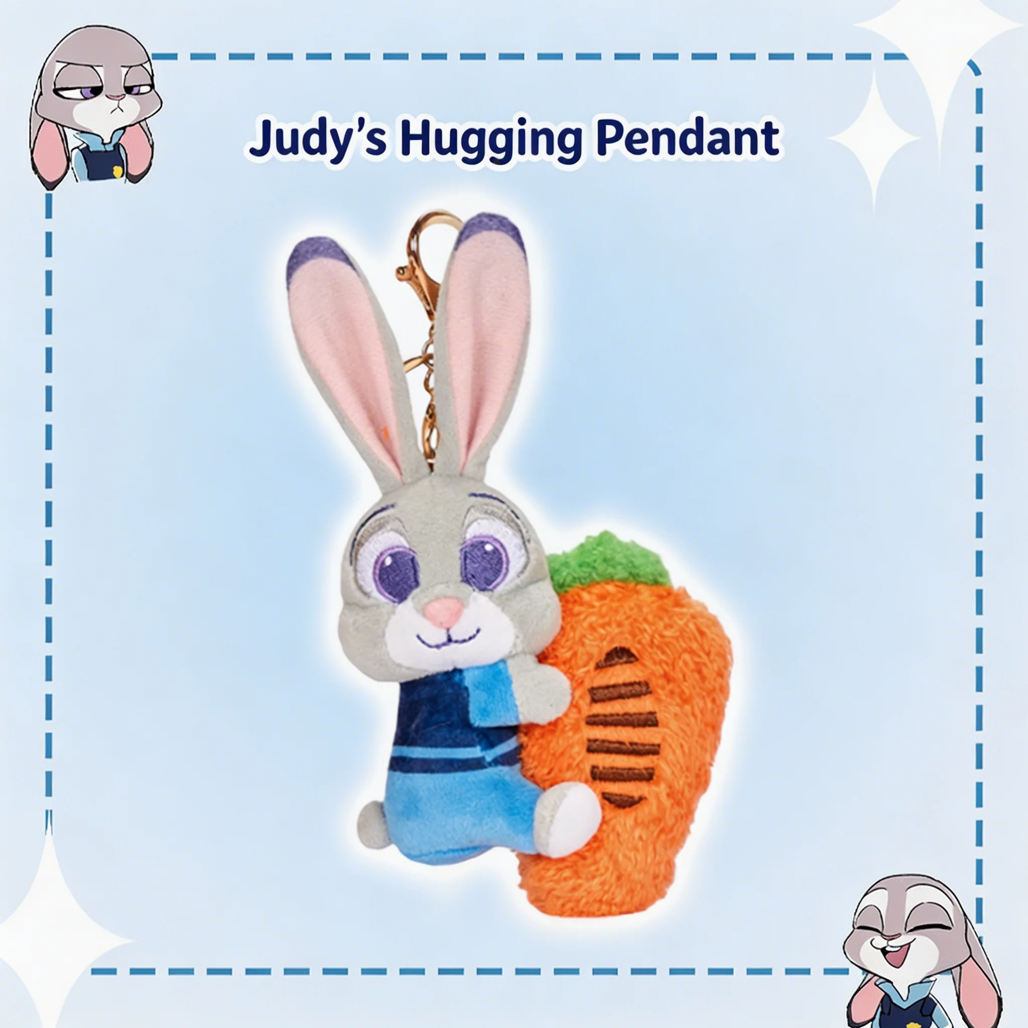10cm Disney Zootopia Judy Nick Plush Keychain Cute Stuffed Animal Bag Pendant Backpack Accessory Gift