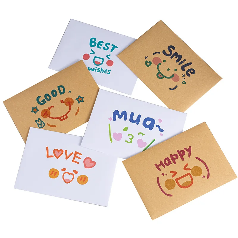 10pcs Minimalistic Printed Alphabet Envelope Letter Paper Kawaii Stationery Lover Love Festival Greeting Card Confess Gift Kraft