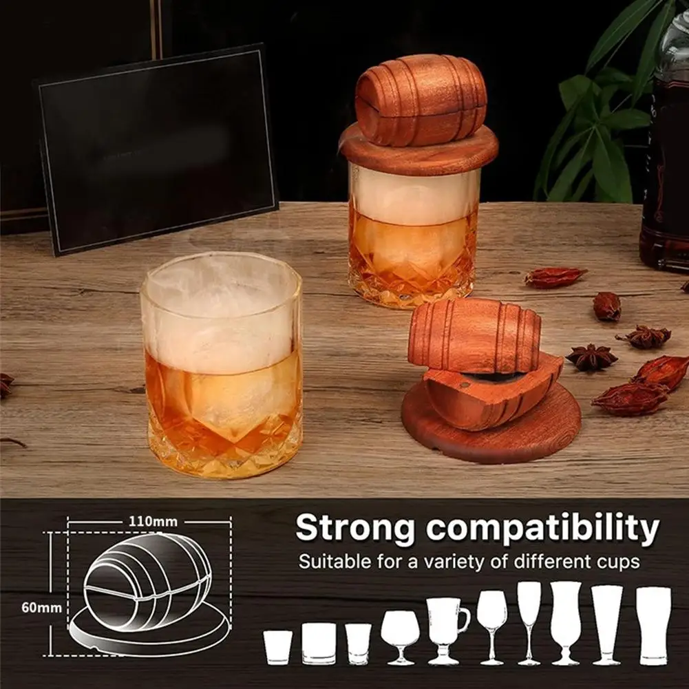 Juego de ahumador de barril de cóctel de madera para una variedad de tazas diferentes, infusor ahumador de bebidas antiguo para accesorios de bebidas de Bar
