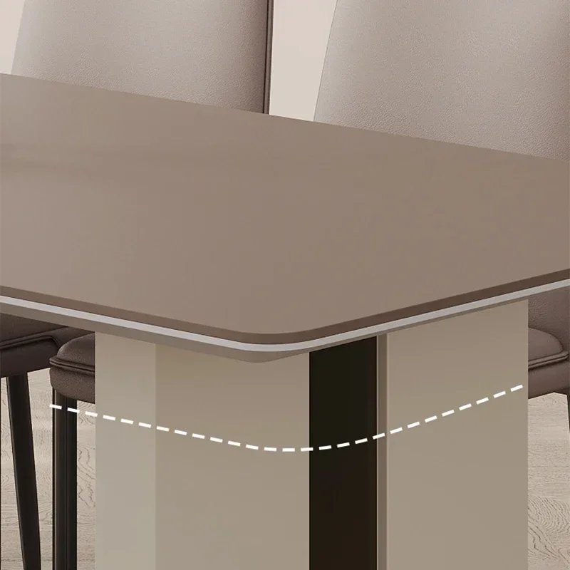 

Rock Dining Table Chair Combination Coffee Color Modern Simple Home Minimalist Room Muebles Para El Hogar Bedroom Set Furniture