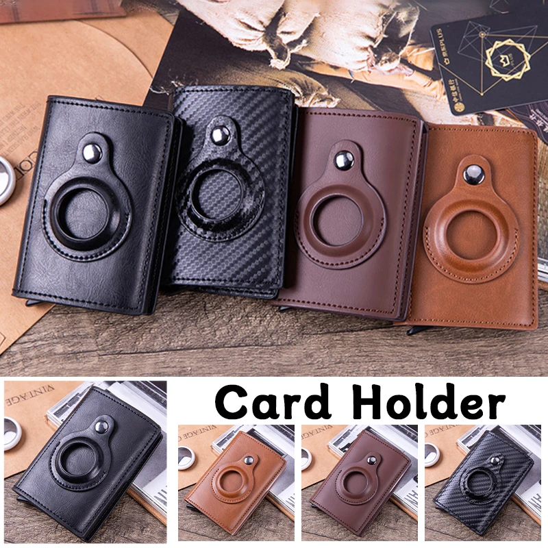 Rfid Credit Multifunctional Card Holder Men Wallets Airtag Slim Thin Bank Cardholder Case Travel Minimalist Wallet