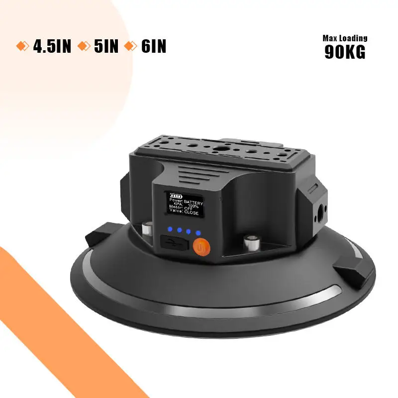 4.5/5/6 Inch Electric Vacuum Suction Cup Mount | Car Internal/External Camera Fixing Bracket for Sports Shooting