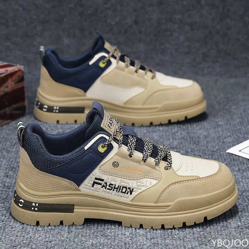 新しい春と秋のメンズカジュアル快適なスニーカー軽量シンプルなメンズシューズファッショナブルな多用途厚底靴