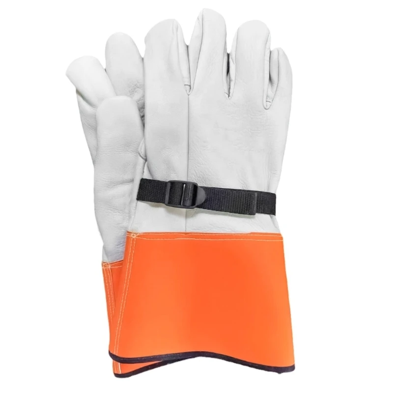 

High Performances Leather Gloves 14 Inches Double Layered Leather Work Glove for Extreme Heat Protect In Welding Tasks