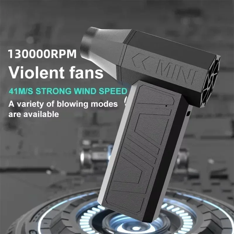 Electric Blower Violent Turbo Fan High Speed Boost Hurricane Dust Cleaner 41 M/s Handheld Wireless Mini Portable Brushless Tools