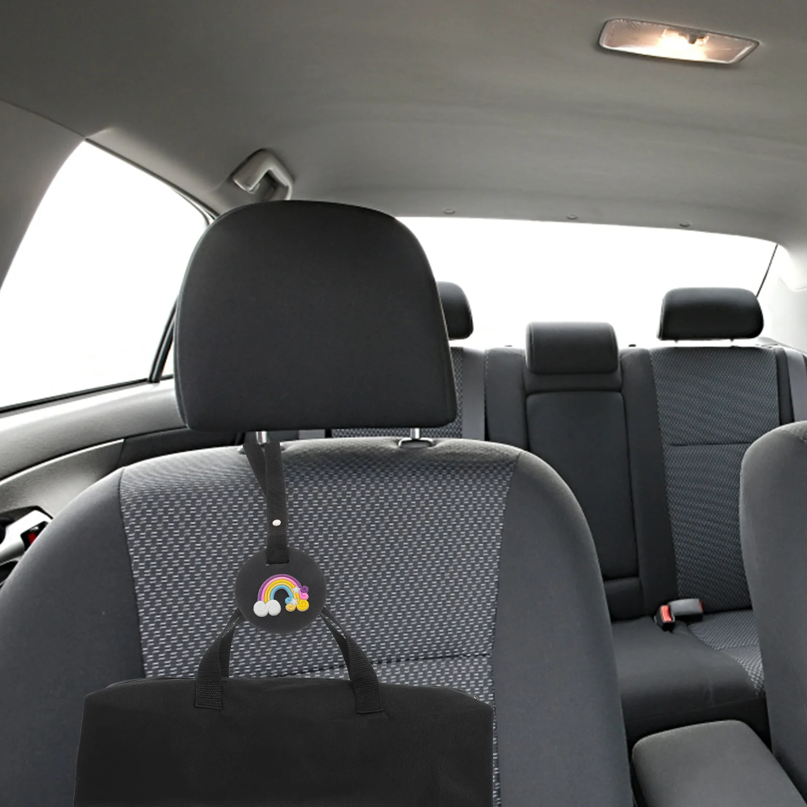 

Car Headrest Hooks Multifunctional Cartoon Design Durable Leathers Car Purse Bags Hanger Backseat Organizer Storage Hook