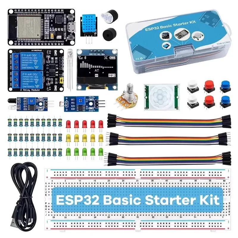 Basic Starter Kit for ESP32 ESP-32S WIFI Development Board for Arduino Project Learning Kit with Tut